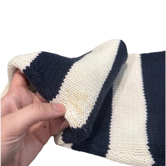 Vintage Ole Miss Rare Embroidered Cable Knit Jacket College Football Stripe Med - Picture 16 of 16